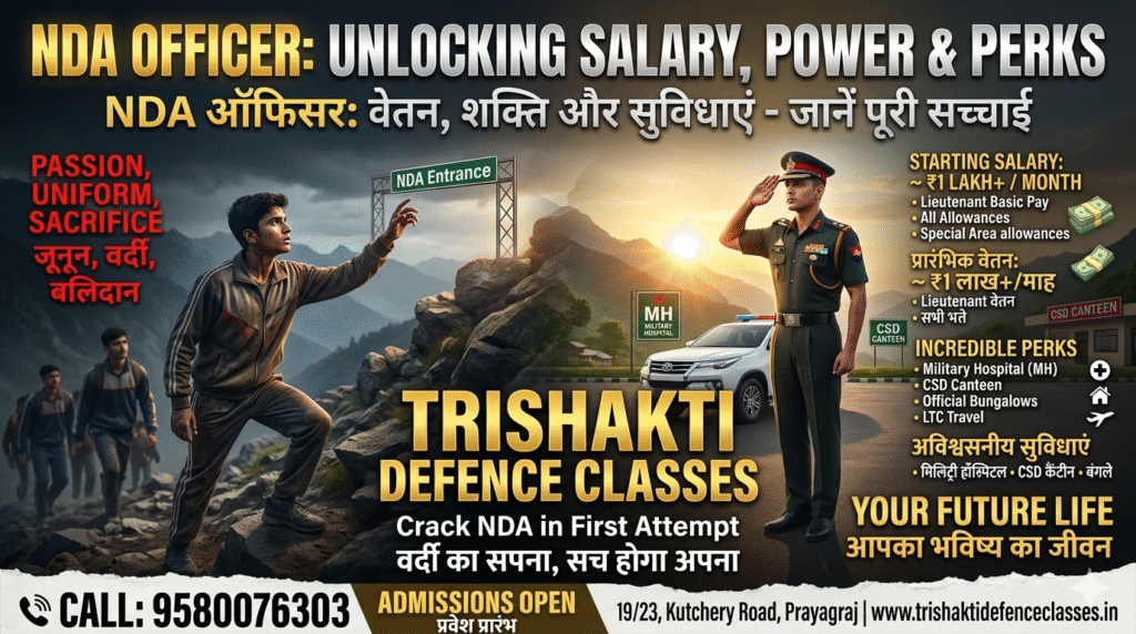 Comprehensive Guide to NDA Officer Salary Power and Perks - Trishakti Defence Classes Prayagraj