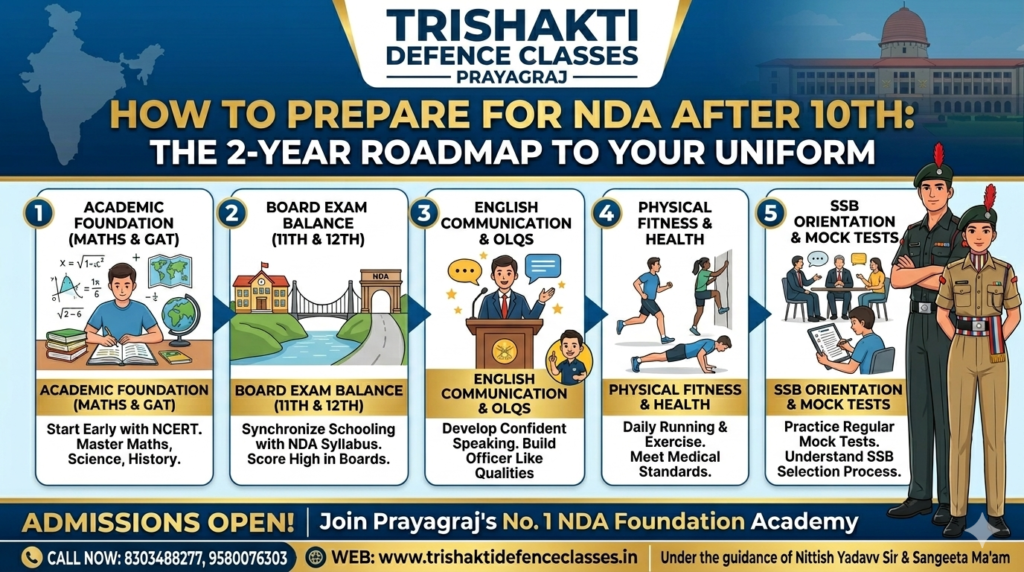 How to Prepare for NDA after 10th: The 2-Year Roadmap to Your Uniform - Trishakti Defence Classes