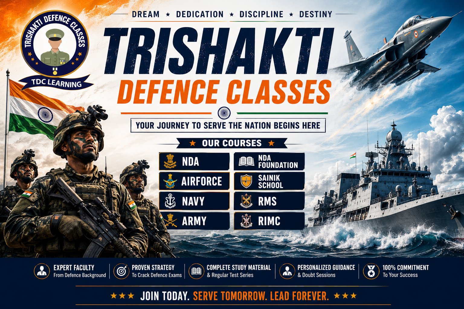 Best NDA Coaching in Prayagraj – Trishakti Defence Classes providing NDA written exam preparation, NDA Foundation coaching, and SSB interview coaching
